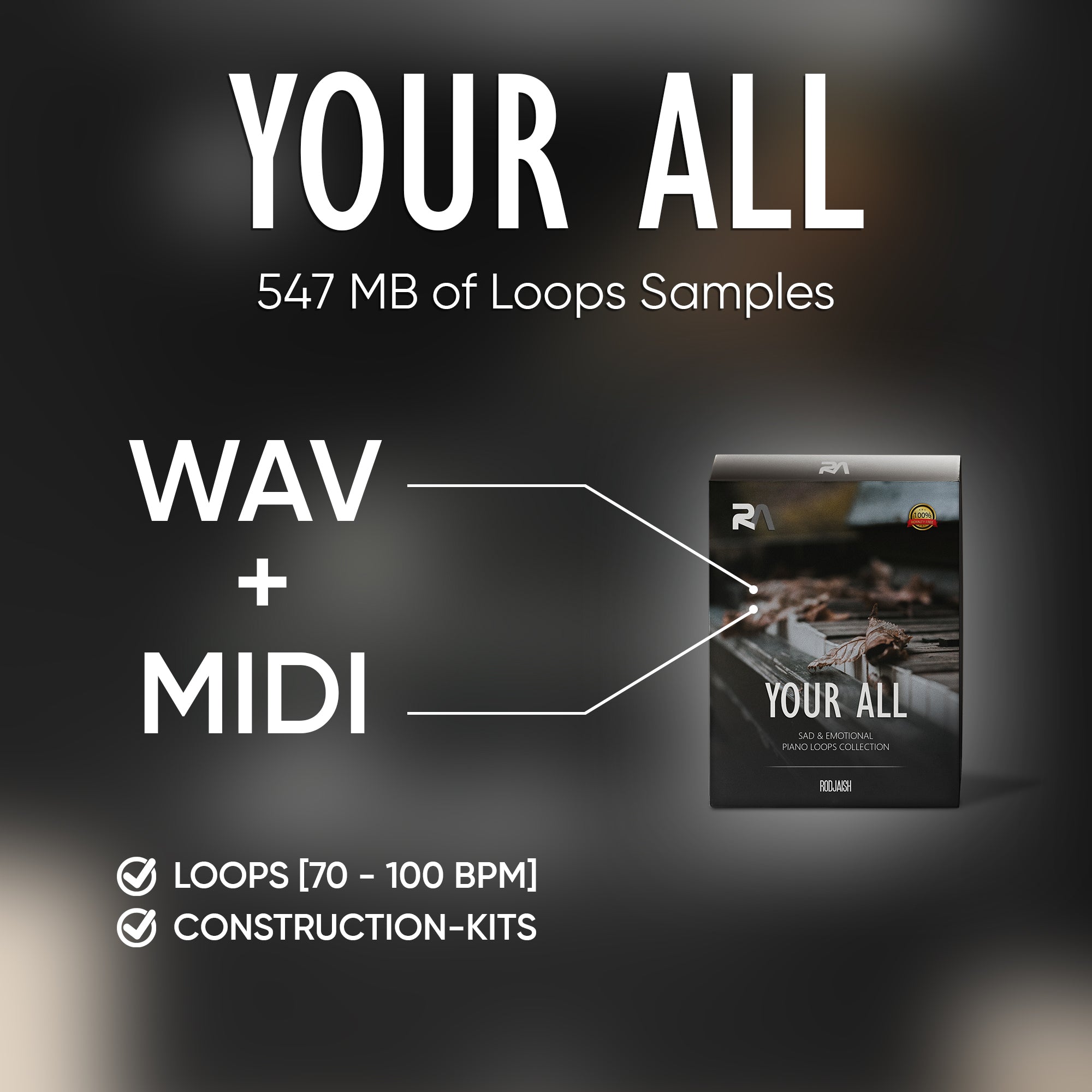 YOUR ALL: Sad & Emotional Piano Loops Collection