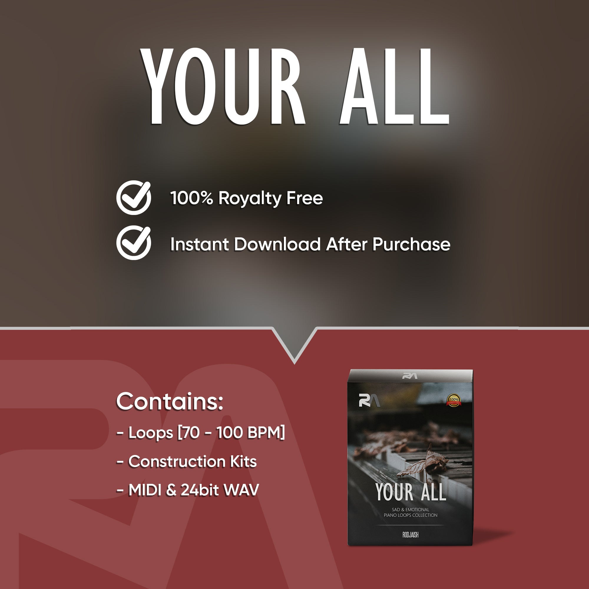 YOUR ALL: Sad & Emotional Piano Loops Collection